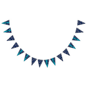Luxury Navy Gold Ramadan Bunting Banner