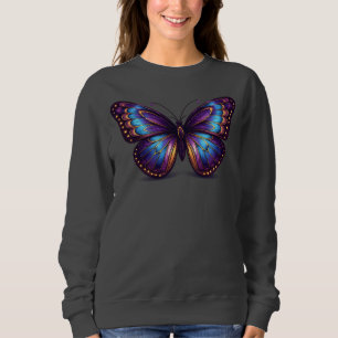 Luxury Neon Butterfly Women’s Sweatshirt
