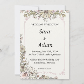 Luxury Neutral Wedding Invitation