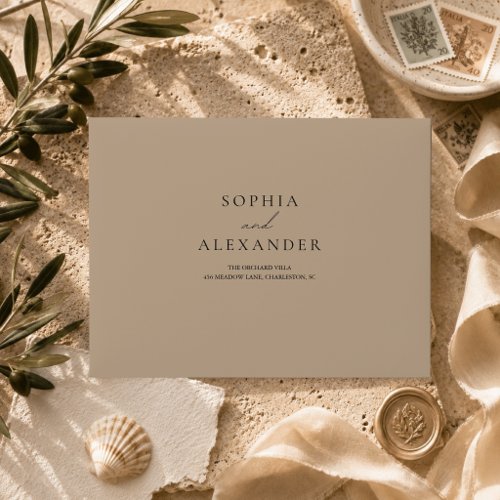 Luxury Neutral Wedding Invitation Elegant Envelope