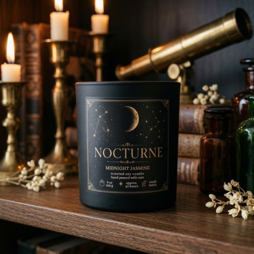 Luxury Nocturne Celestial Candle Midnight Jasmine Square Sticker