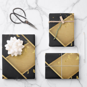 Luxury Noir Matte Black Premium Wrapping Paper Sheets