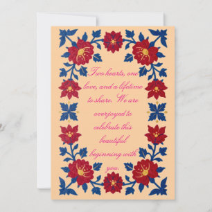 Luxury Norwegian Rosemaling Invitation