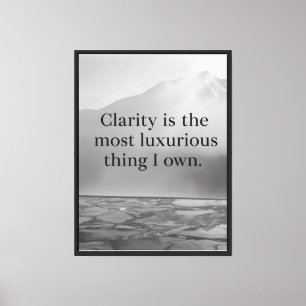 Luxury of Clarity — Collector’s Poster   Orrin Canvas Print