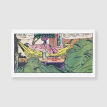 Luxury of Laziness Vintage Comic Panel