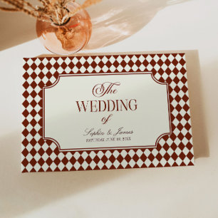 Luxury Old Money Burgundy Vintage Wedding Guest Book