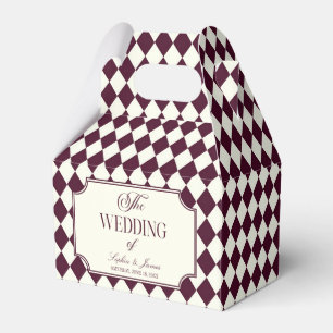 Luxury Old Money Wine Ivory Vintage Wedding Favor Boxes