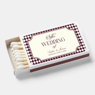 Luxury Old Money Wine Vintage Wedding Matchboxes