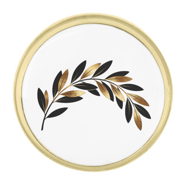 Luxury Olive Leaf Lapel Pin (Front)