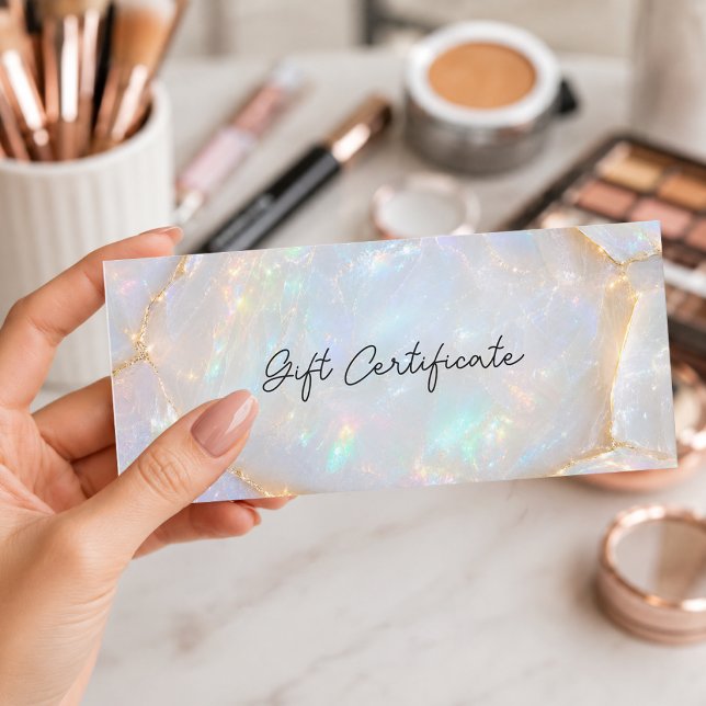Luxury Opal Holographic QR Code Gift Certificate (Luxury Opal Holographic QR Code Gift Certificate)