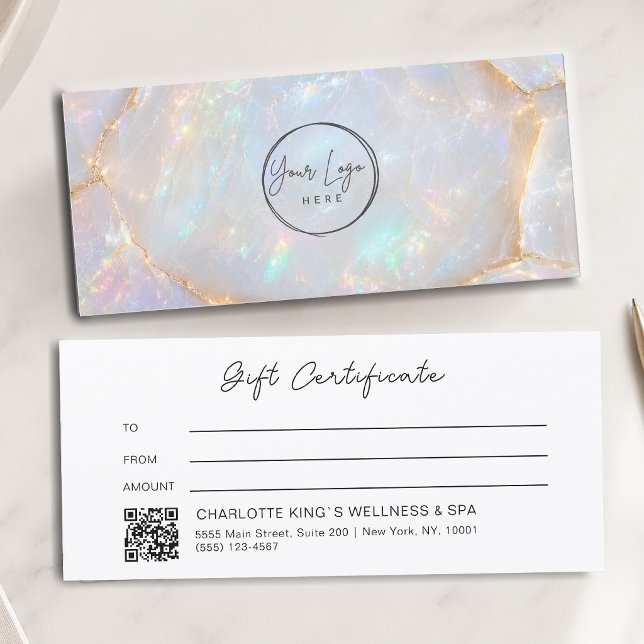 Luxury Opal Logo QR Code Gift Certificate (Luxury Opal Logo QR Code Gift Certificate)