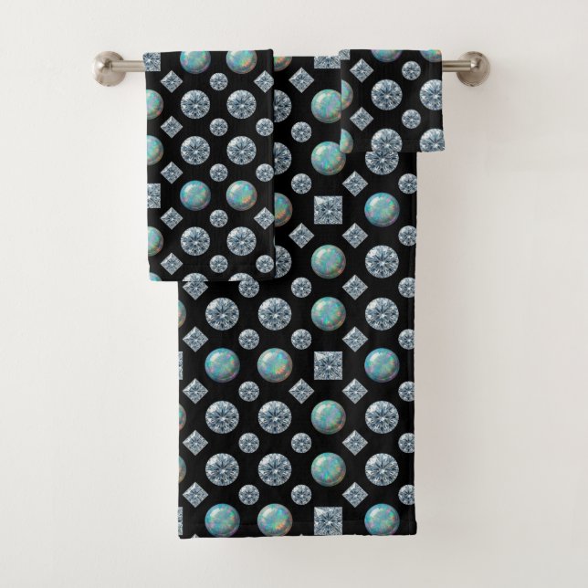 Luxury Opals and Diamonds Towel Set (Insitu)