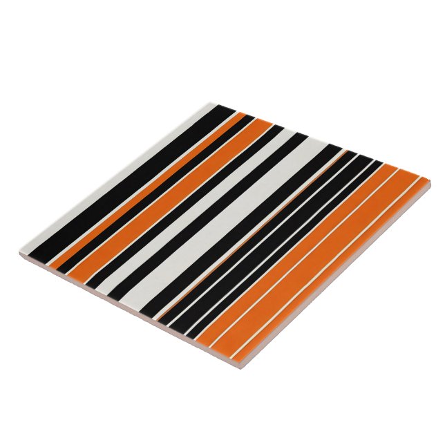 Luxury Orange Trendy Autumn Collection Ceramic Tile (Side)