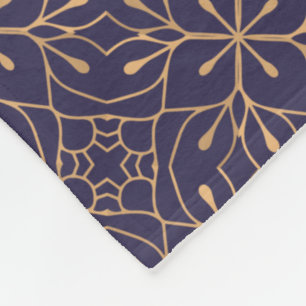 Luxury Ornamental Background In Gold Color  Fleece Blanket