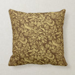 Luxury Ornamental Floral Wallpaper Throw Pillow