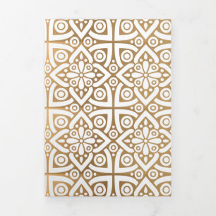 Luxury Ornaments 7 Tri-Fold Holiday Card