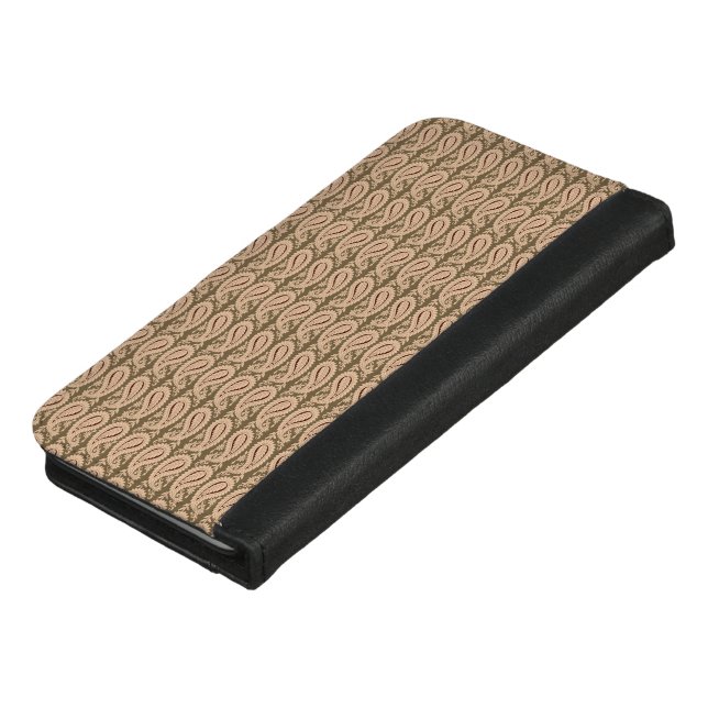 Luxury Paisley Wallet Case Elegant Style (Top)