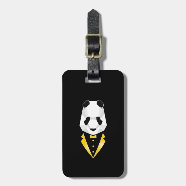 Luxury Panda Luggage Tag (Front Vertical)