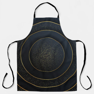 Luxury Paper Cut: Golden Gradient. Apron