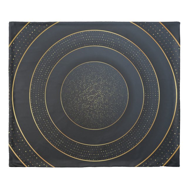 Luxury Paper Cut: Golden Gradient. Duvet Cover (Front)