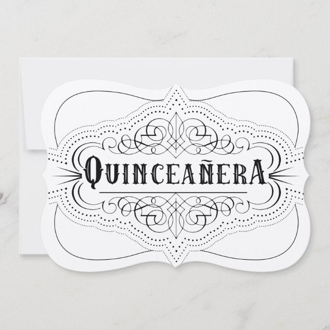 Luxury Paper Quinceañera South Western Invitation (Front)