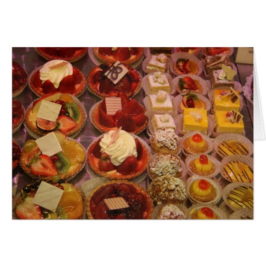 Luxury pastry in a French shop Cards (Front Horizontal)