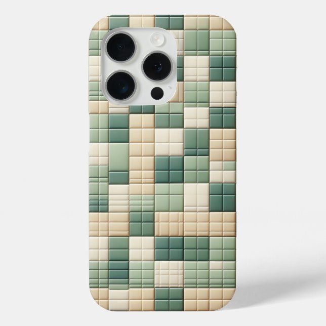 Luxury Pattern Case - Sage Green & beide plaid (Back)