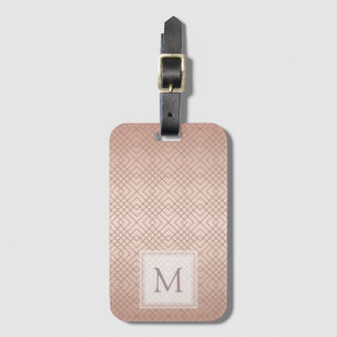Luxury pattern Rose Gold Personalized Luggage Tag