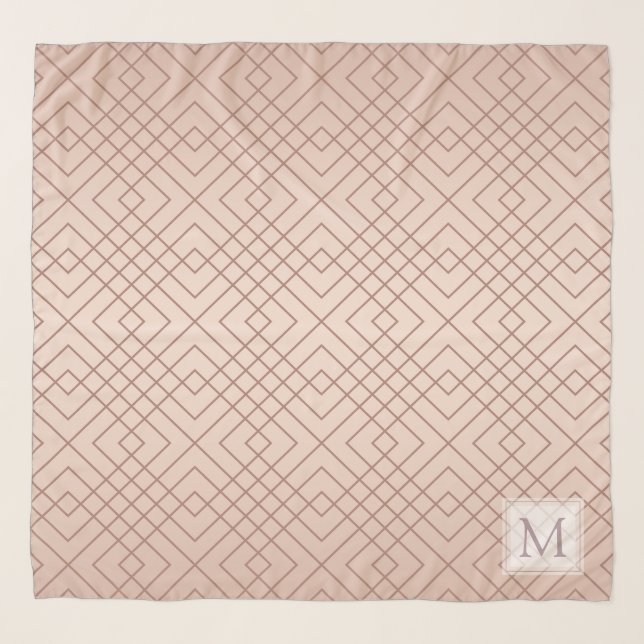 Luxury pattern Rose Gold Personalized Scarf (Front)