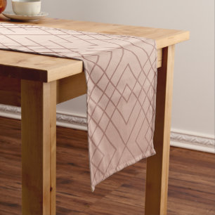 Luxury pattern Rose Gold Short Table Runner