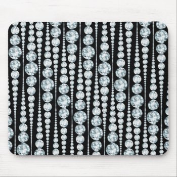 Luxury Pattern With White Diamond Stripes Mouse Pad by HeyCase at Zazzle