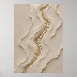 Luxury Pearl Abstract Art Poster