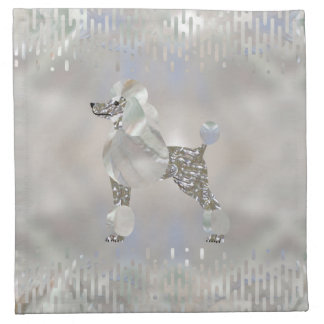 Luxury Pearl and Abalone Poodle Cloth Napkin