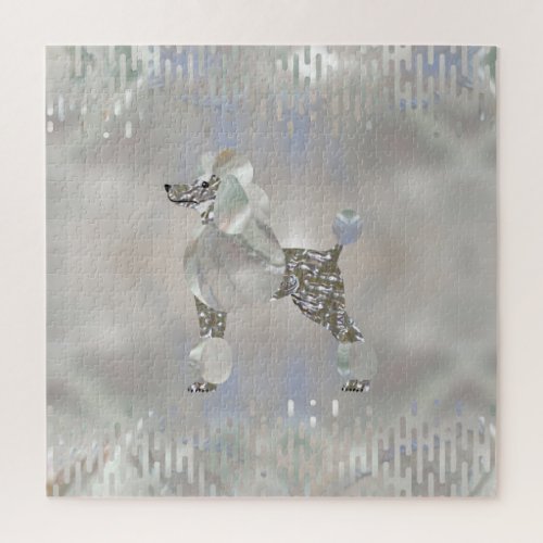 Luxury Pearl and Abalone Poodle Jigsaw Puzzle