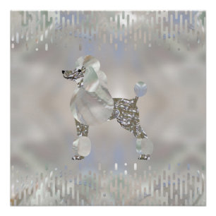 Luxury Pearl and Abalone Poodle Poster