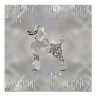 Luxury Pearl and Abalone Poodle Poster