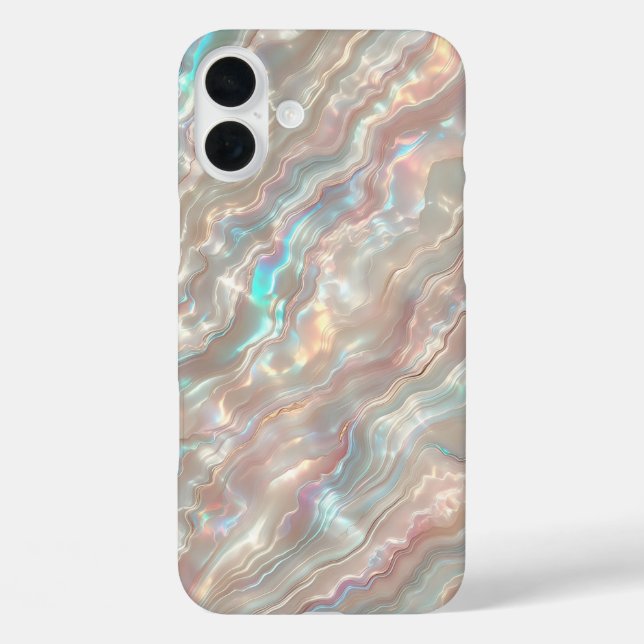 Luxury Pearlescent Agate Phone Case - Iridescent  (Back)