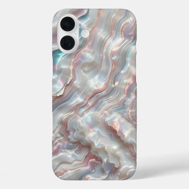 Luxury Pearlescent Agate Phone Case - Iridescent  (Back)