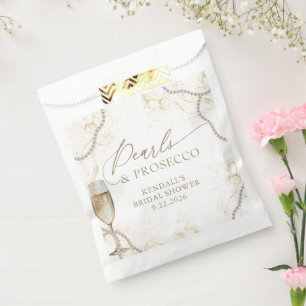 Luxury Pearls and Prosecco Bridal Shower Favor Bag