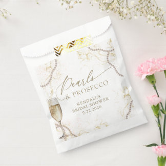 Luxury Pearls and Prosecco Bridal Shower Favor Bag