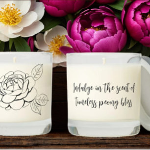 Luxury Peony Scented Candle – Elegant Floral Aroma
