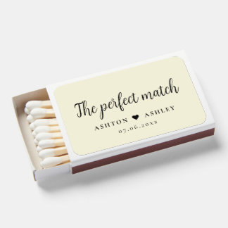 Luxury Perfect Match Wedding Favor Matchbox