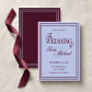 Luxury Periwinkle and Plum Formal Wedding Invitation