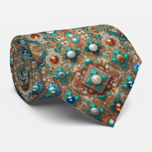 Luxury Persian Designer Style   Faux Silk Neck Tie