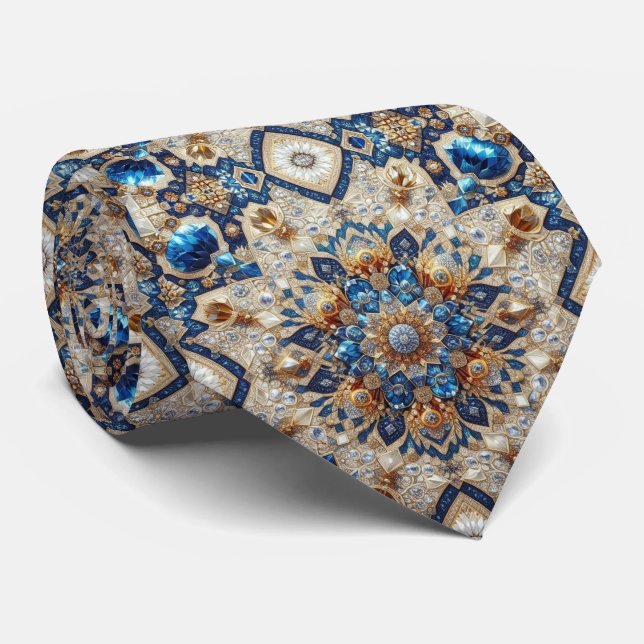 Luxury Persian Designer Style | Faux Silk Neck Tie (Rolled)