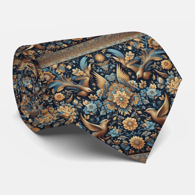 Luxury Persian Designer Style | Faux Silk Neck Tie (Rolled)
