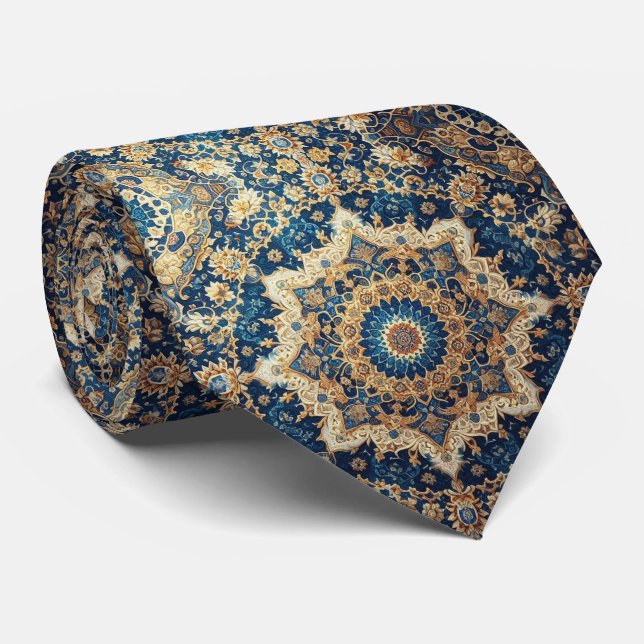 Luxury Persian Designer Style | Faux Silk Neck Tie (Rolled)