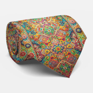 Luxury Persian Designer Style   Faux Silk Neck Tie