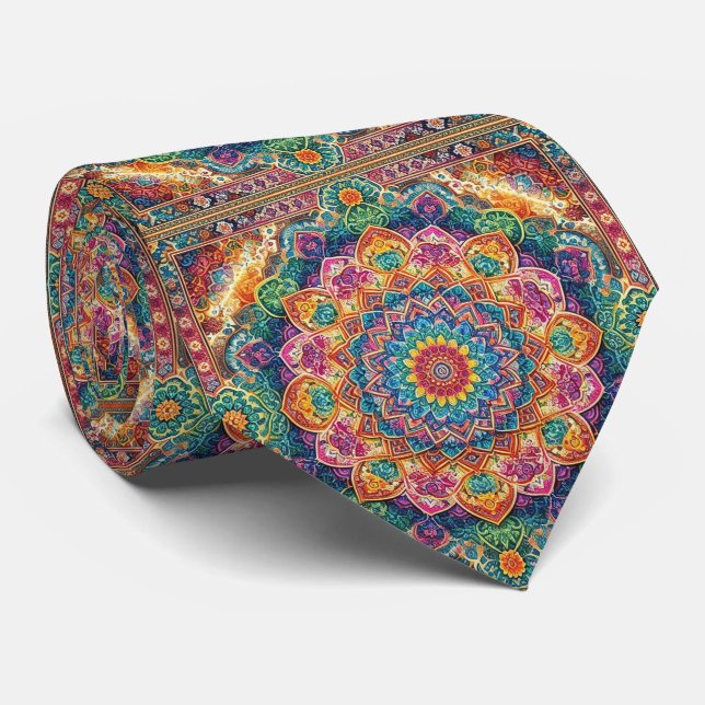 Luxury Persian Designer Style | Faux Silk Neck Tie (Rolled)