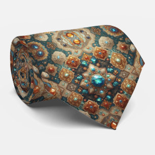 Luxury Persian Designer Style   Faux Silk Neck Tie